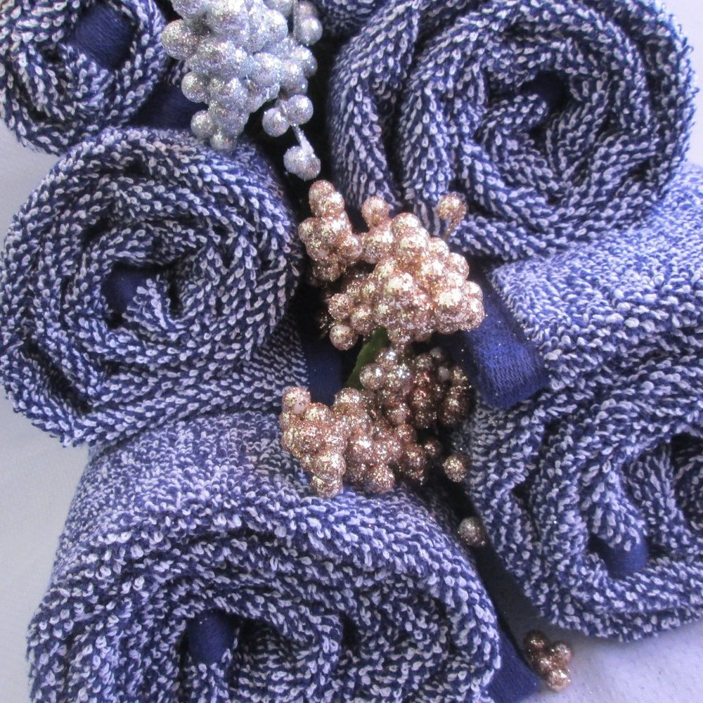 💖 SONOMA NAVY HEATHERED ULTIMATE BATH TOWELS – SET OF 6 💖 - Picture 8 of 15